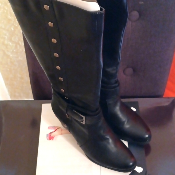 Black  knee high boots size 9.5 - Picture 4 of 7